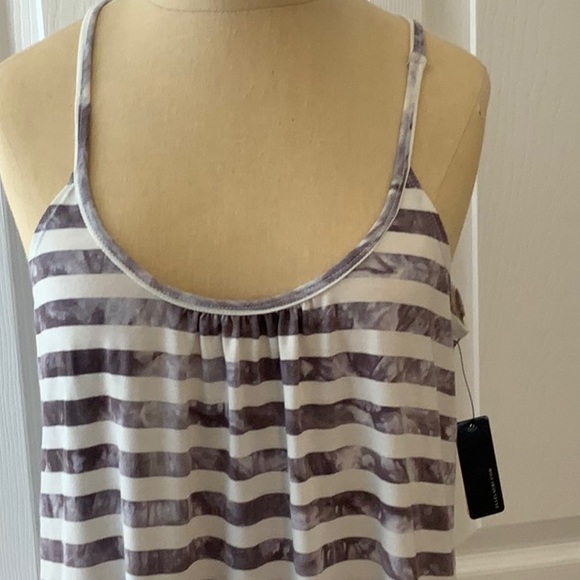 Ellelauri Sleeveless, Strap Top MIDI Dress- XS- Gray & White Stripe- NWT - Picture 6 of 10
